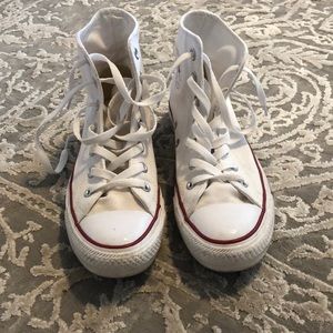 White converse high tops